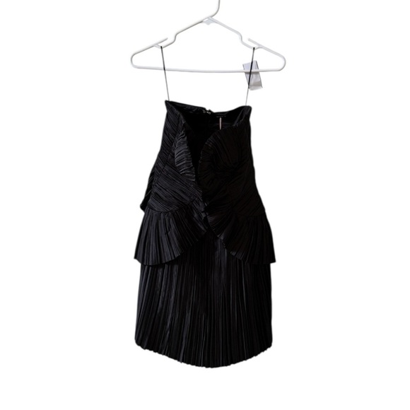 🆕 CULT GAIA Charlique Pleated Mini Dress Black Sz 10 - Picture 3 of 9